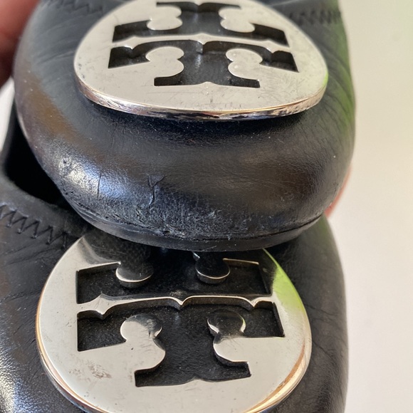 Tory Burch Minnie Travel Ballet Flat -Black/Gold-Sz 6.5 - Picture 13 of 15